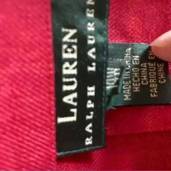 Lauren  Ralph Lauren Red Short Sleeve Jacket/Top Size 14W - Picture 3 of 6